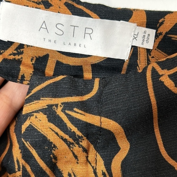 Astr the label SAYLA WIDE LEG ABSTRACT PRINT PANTS BLACK RUST PRINT women’s XL - Picture 8 of 11